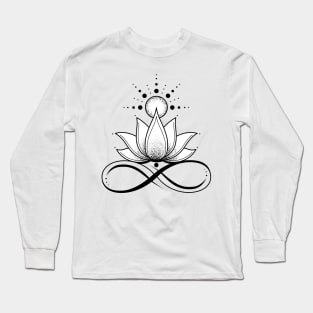 Lotus flower & infinity sign Long Sleeve T-Shirt